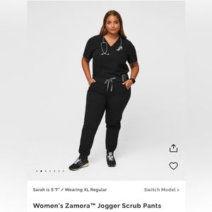 Woman’s Zamora jogger scrub pants Black Size Large